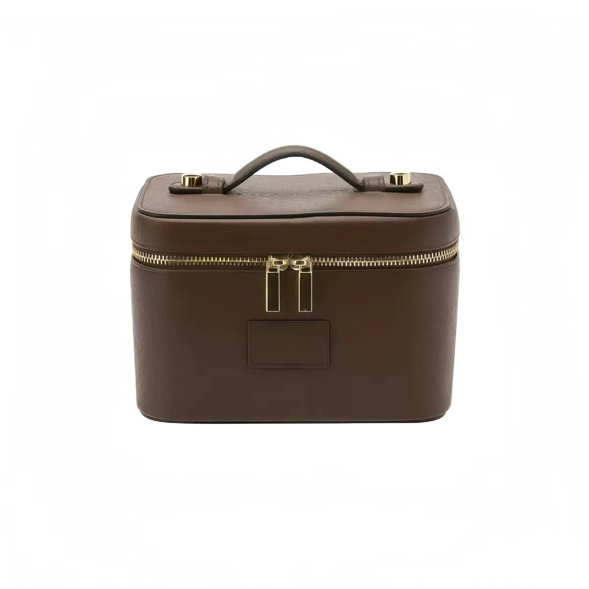 Fashion PU Handheld Makeup Bag with Compartment Large Capacity Portable Leather Makeup Pack Waterpoor Leather Cosmetic Pouch